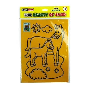 Kumtoys Kum Boyama Set 23x33cm Atlar