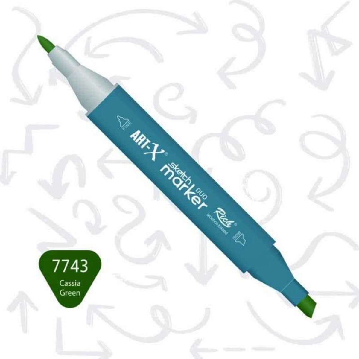 ART-X Çift Uçlu Sketch Marker Kalem 7743 Cassia Green