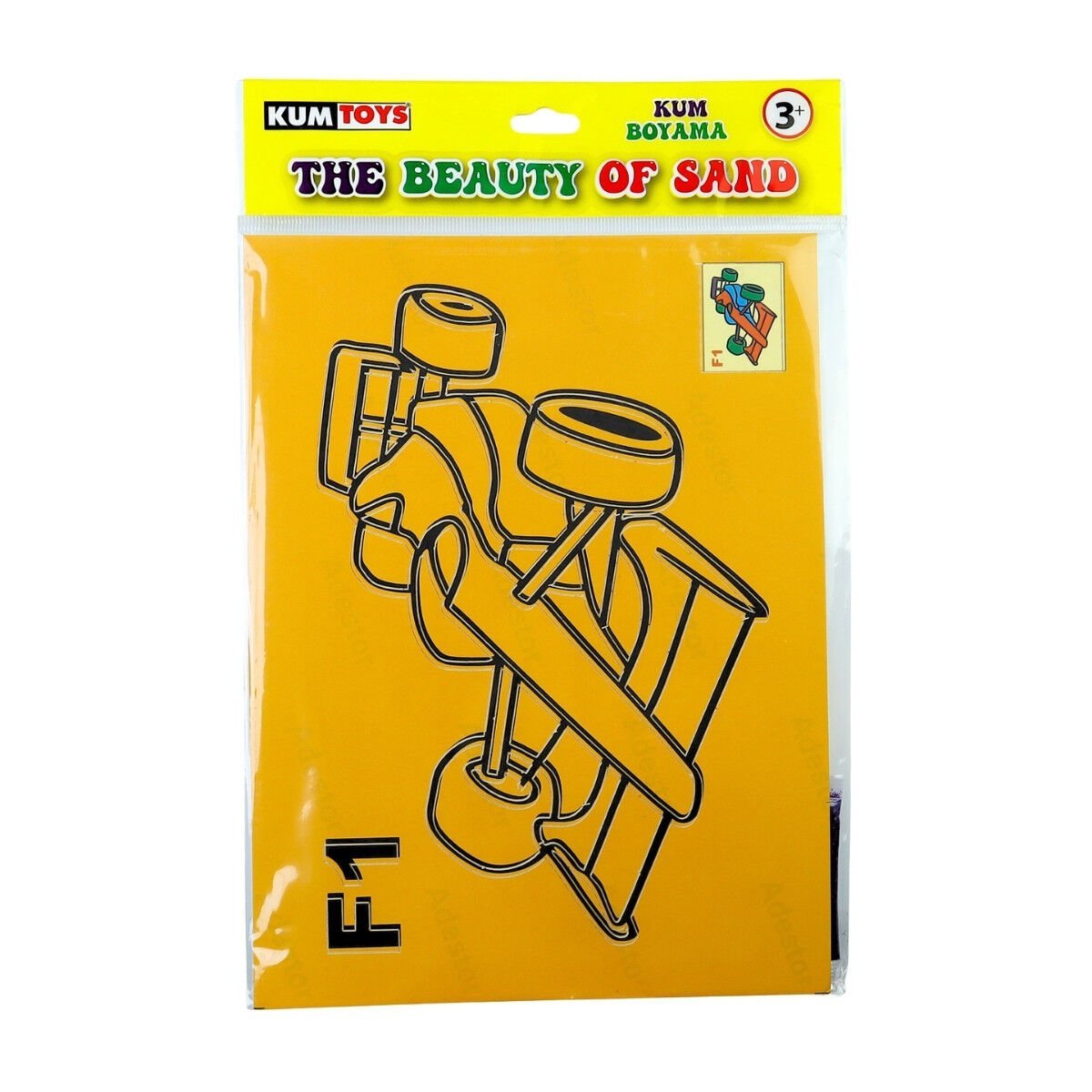 Kumtoys Kum Boyama Set 23x33cm Araba F1