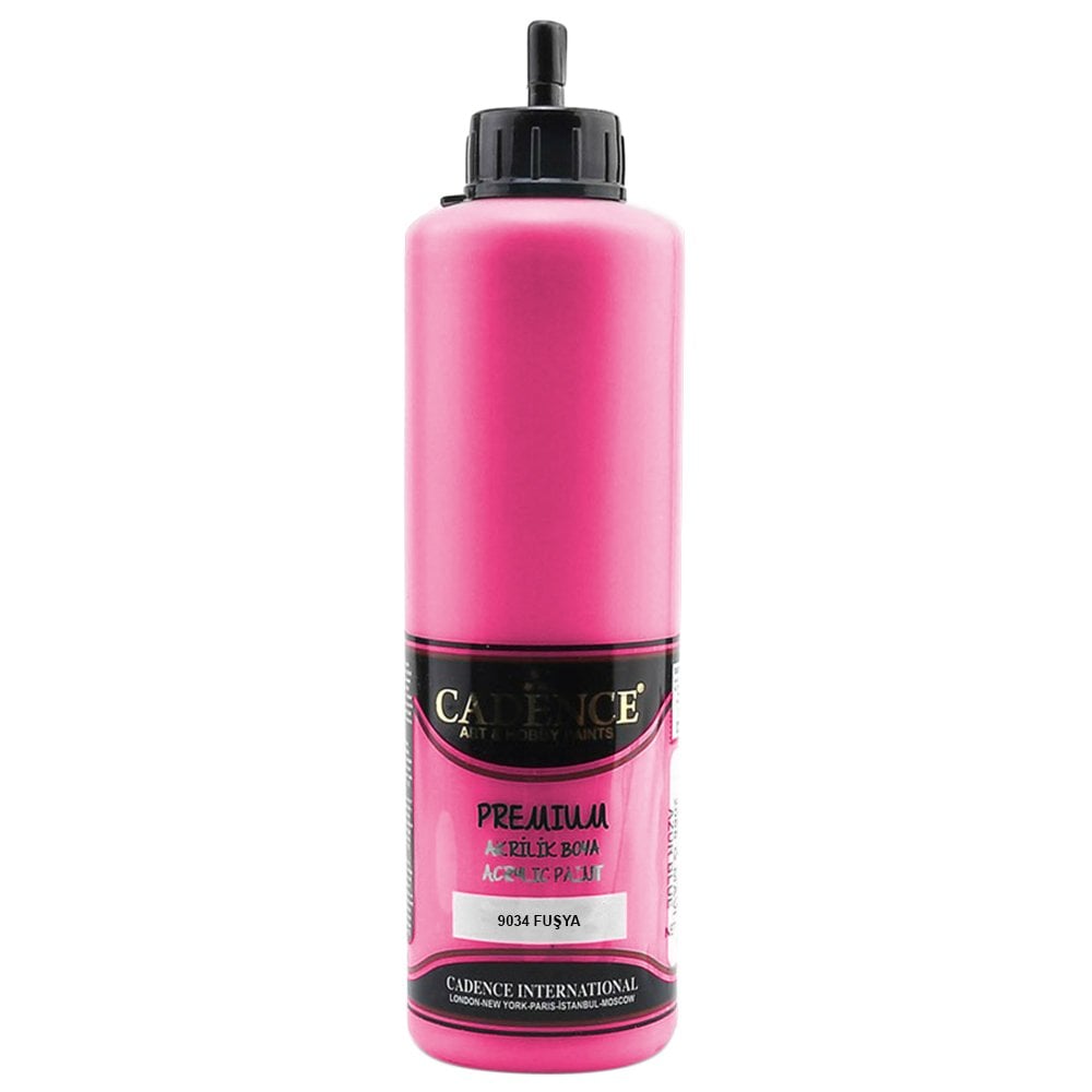 Cadence Premium Akrilik Boya 500ml 9034 Fuşya