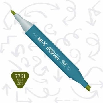 ART-X Çift Uçlu Sketch Marker Kalem 7761 Green Glaze Yellow