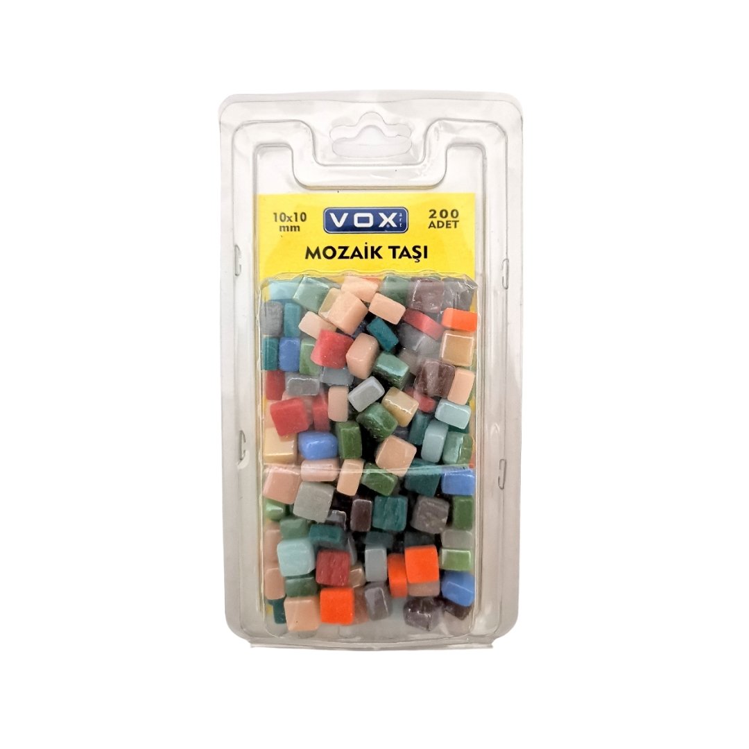 Vox Mozaik Taşı 10x10mm 26 Karışık Renkli 200lü