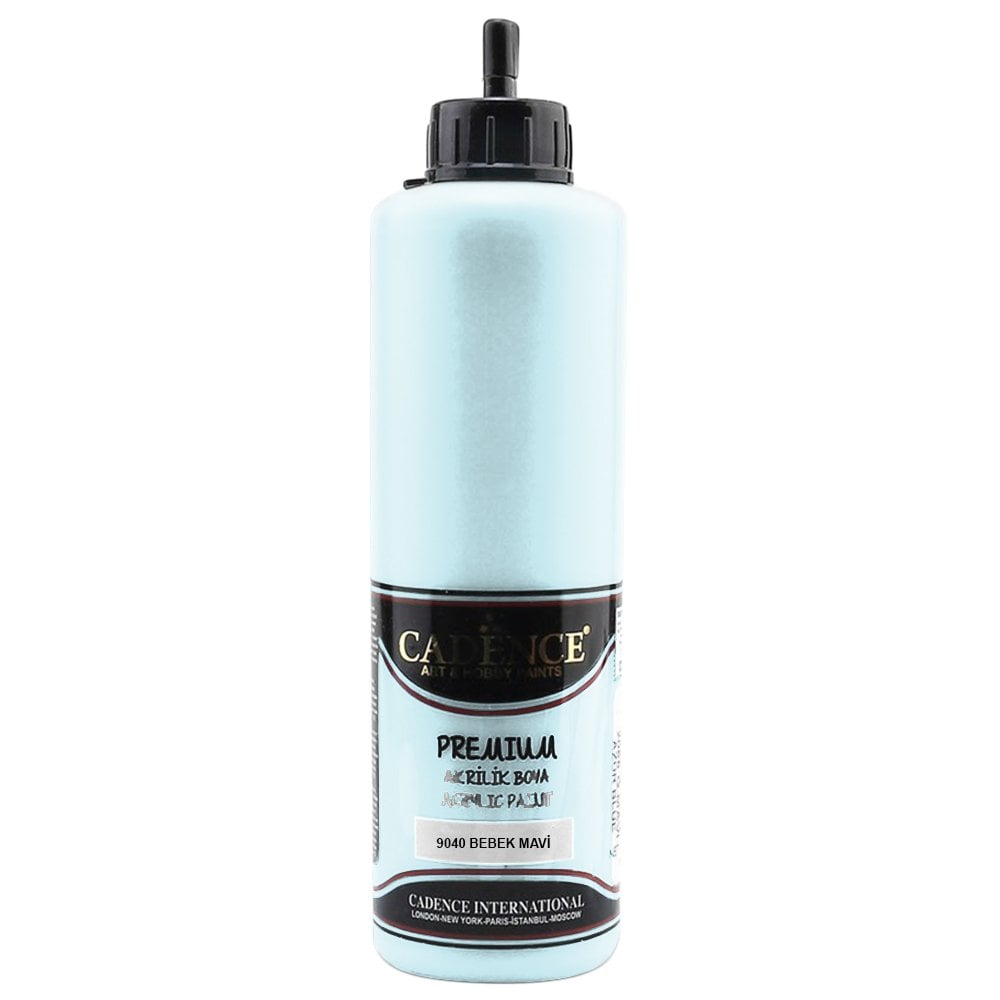 Cadence Premium Akrilik Boya 500ml 9040 Bebek Mavi