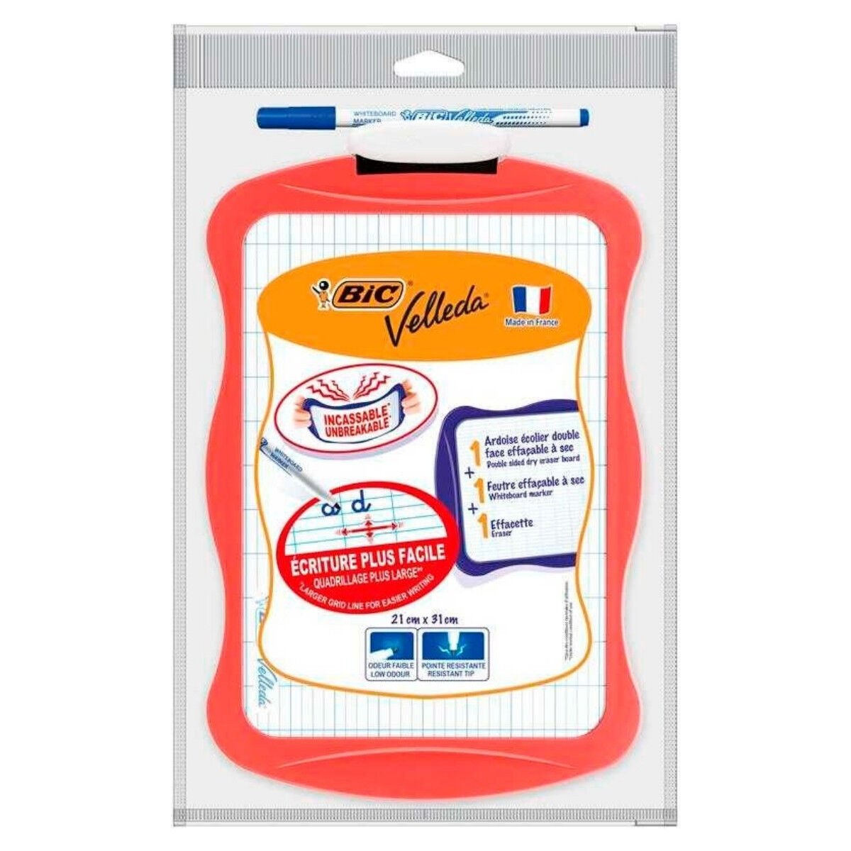 Bic Velleda Beyaz Yazı Tahtası A4 Kalem Silgi Set Turuncu