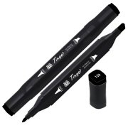 Tinge Twin Çift Uçlu Marker Kalemi 120 Black