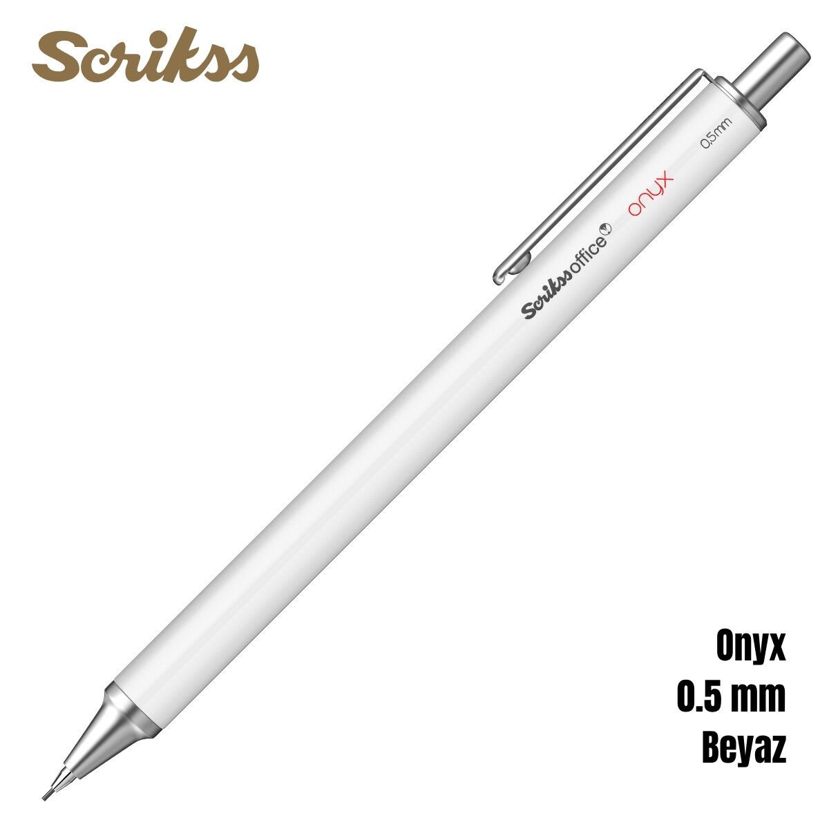 Scrikss Versatil Kalem Onyx 0.5mm Beyaz