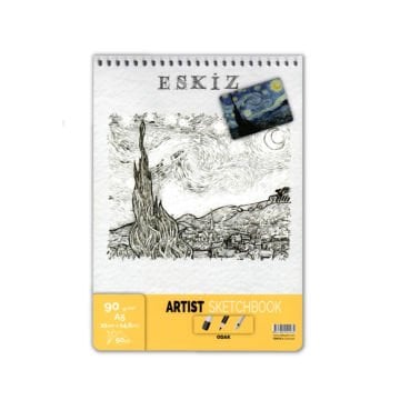 Odak Sketch Book Eskiz Defter 90gr A5 50yp Spiralli