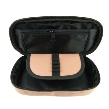 BBack Tek Bölmeli Fonksiyonel Kalem Çantası 22x10,5x6cm Pudra