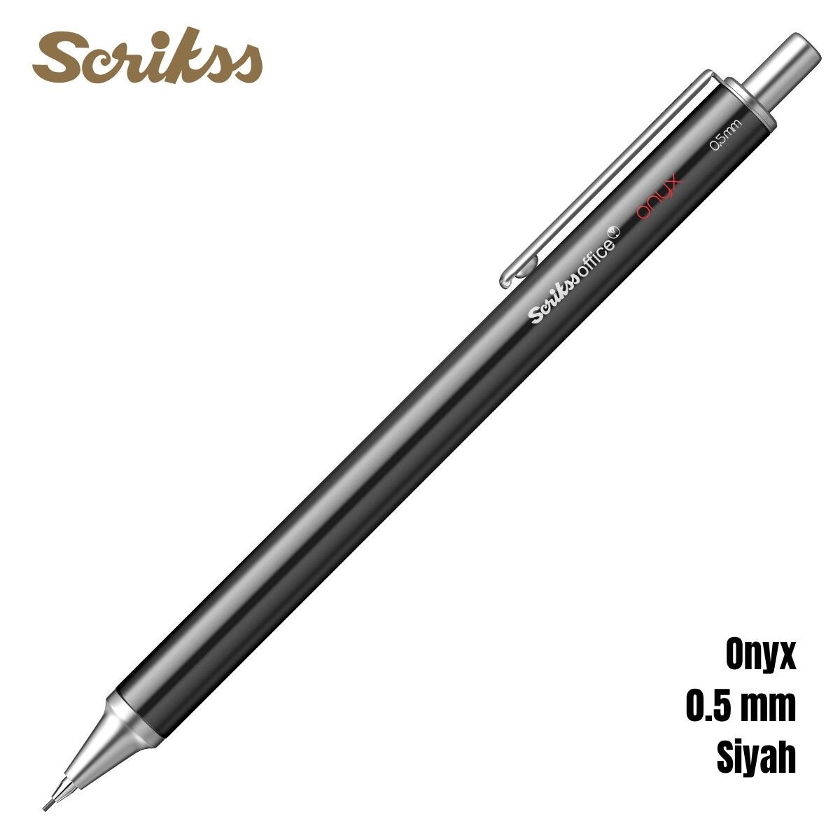 Scrikss Versatil Kalem Onyx 0.5mm Siyah