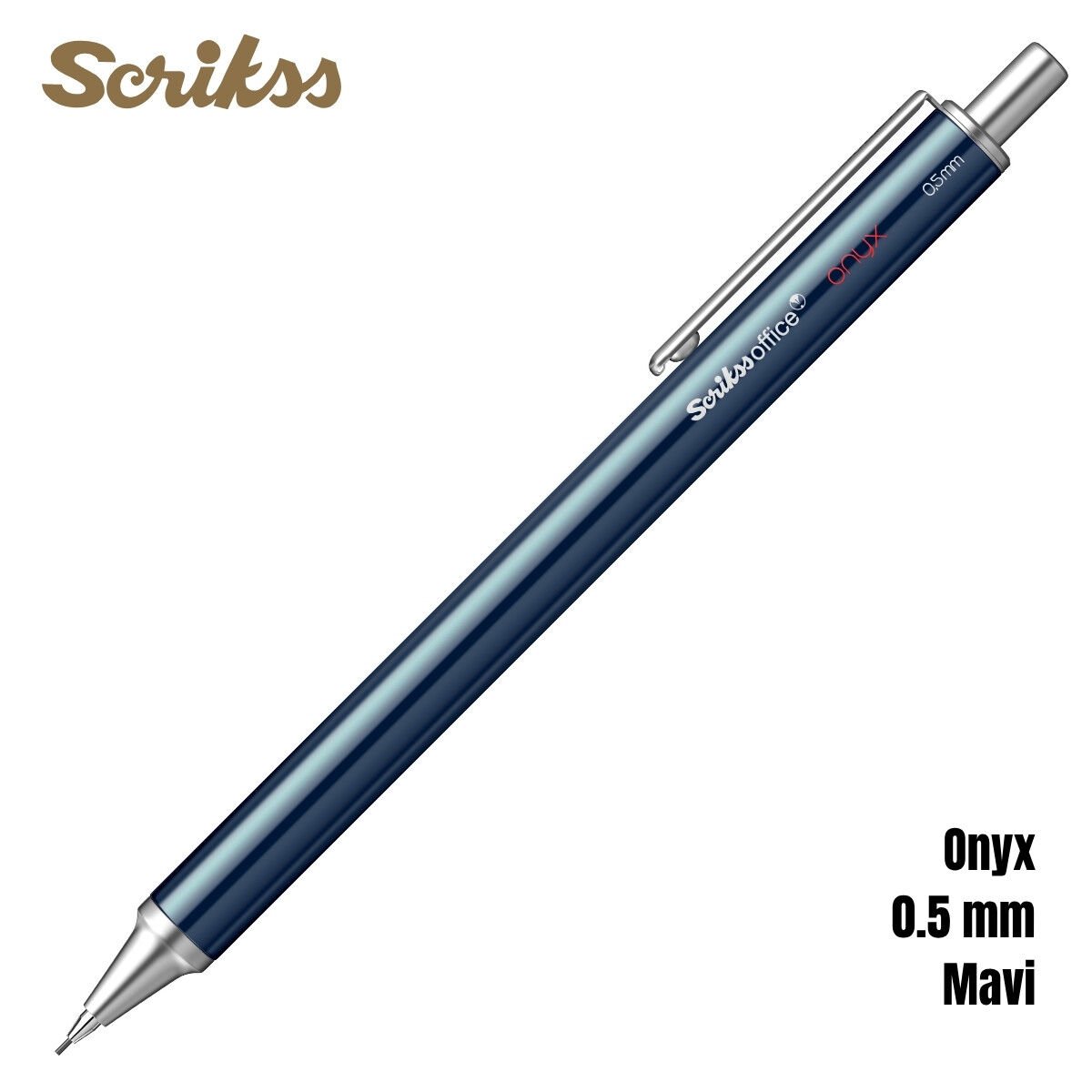 Scrikss Versatil Kalem Onyx 0.5mm Mavi