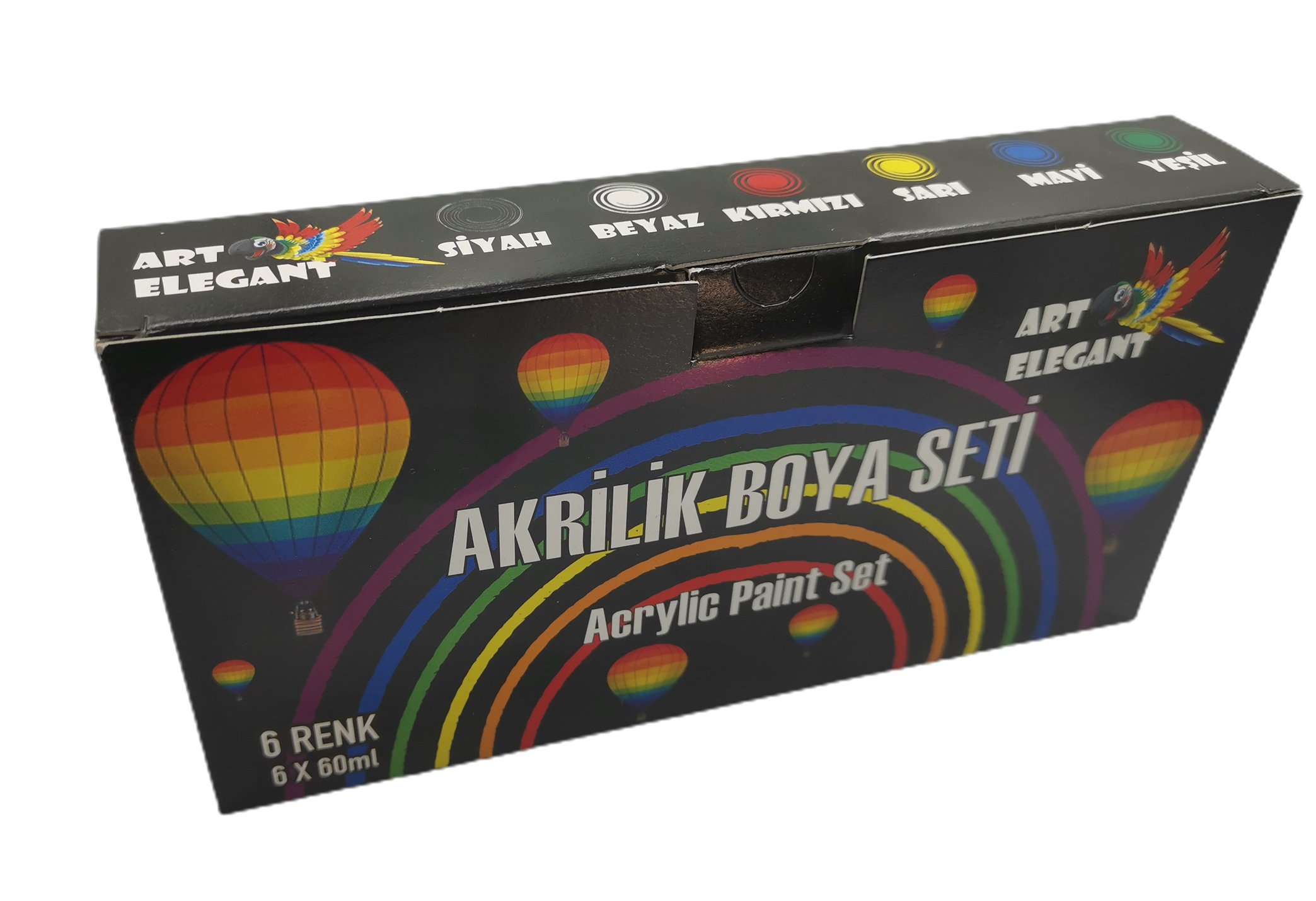 Art Elegant 6 Renk Akrilik Boya 60 Ml