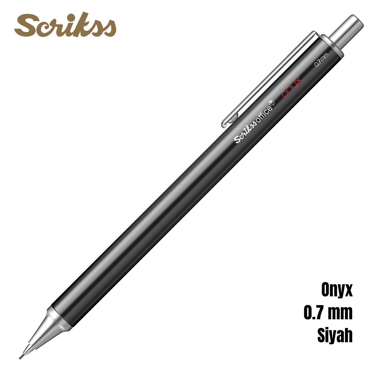Scrikss Versatil Kalem Onyx 0.7mm Siyah