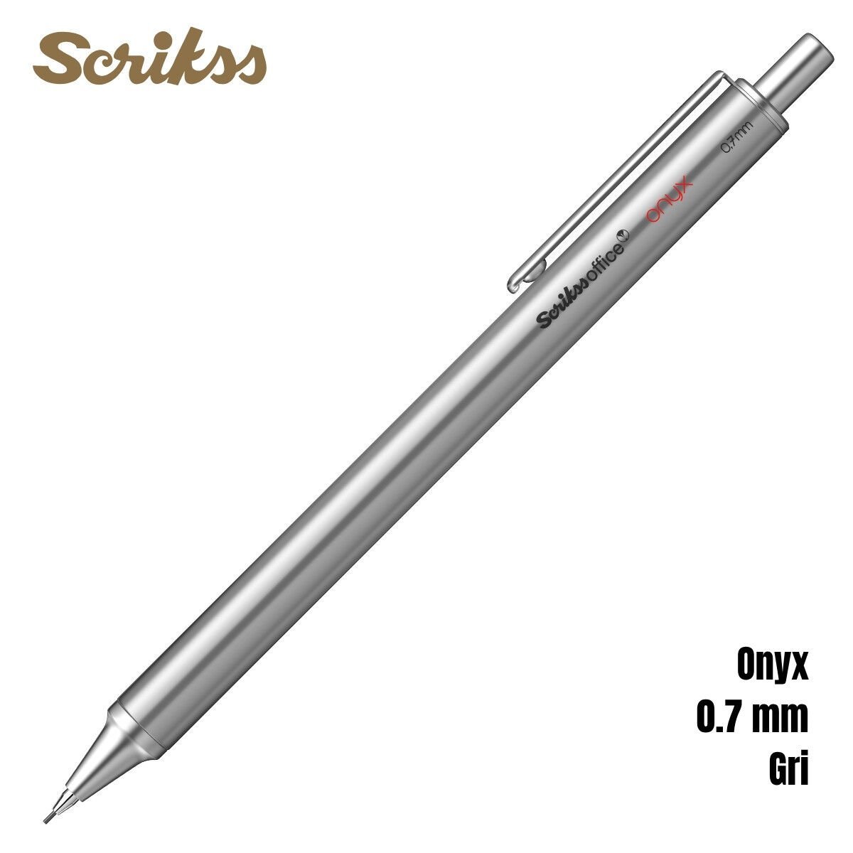 Scrikss Versatil Kalem Onyx 0.7mm Gri