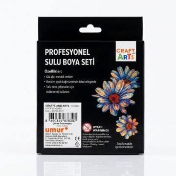 Craft And Arts Profesyonel Sulu Boya Tablet Seti 25li Metalik