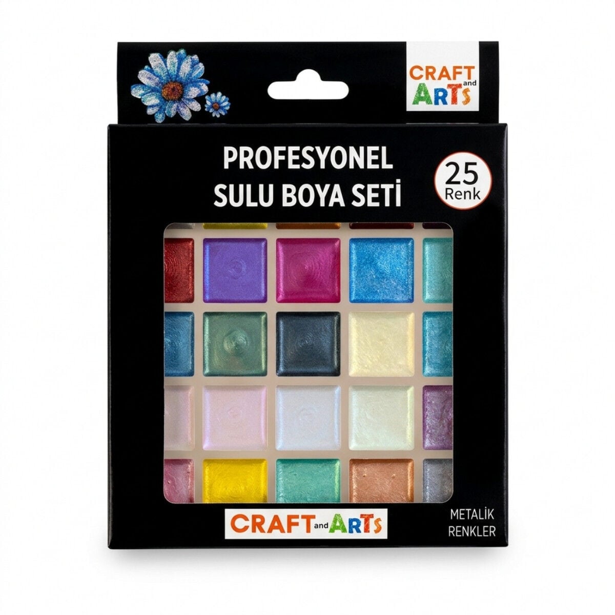 Craft And Arts Profesyonel Sulu Boya Tablet Seti 25li Metalik