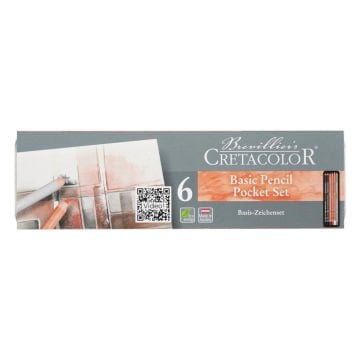 Cretacolor Drawing Set Çizim Kalemleri Metal Kutu Basic Temel 6lı 40006