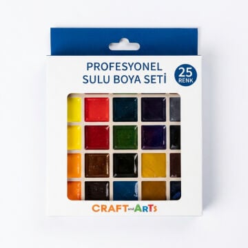 Craft And Arts Profesyonel Sulu Boya Tablet Seti 25li