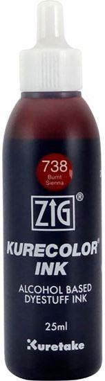 Zig Kurecolor Ink Alkol Bazlı Mürekkep 25ml 738 Burnt Sienna