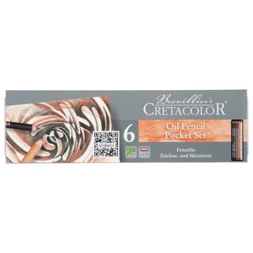 Cretacolor Drawing Set Çizim Kalemleri Metal Kutu Oil Yağlı 6lı 40007