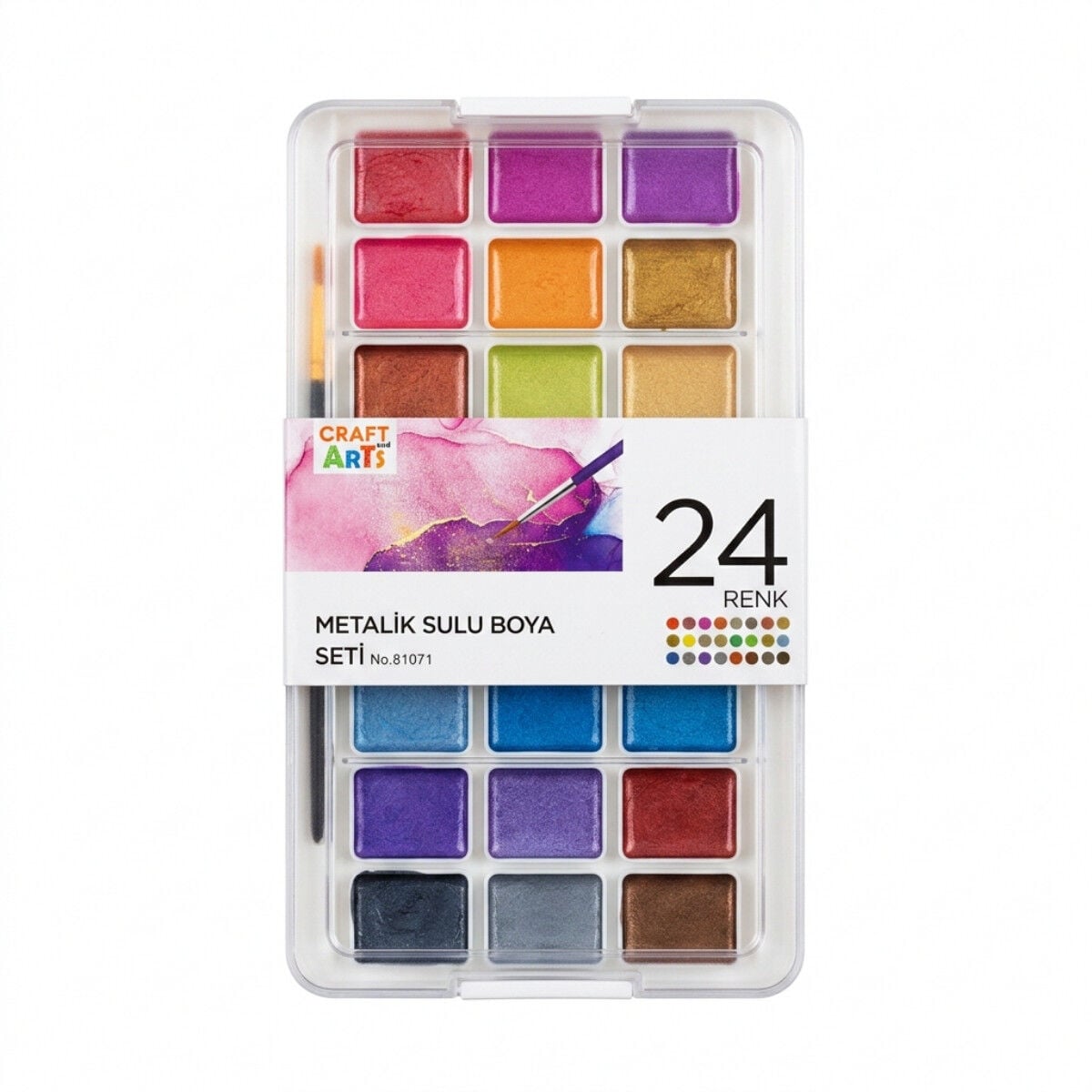 Craft And Arts Sulu Boya Tablet Seti 24lü Metalik