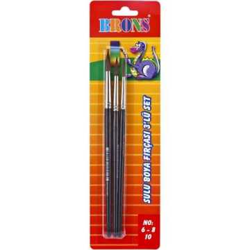 Brons BR-245 Suluboya Fırça Seti Seri 145 4lü (No 6-8-10)