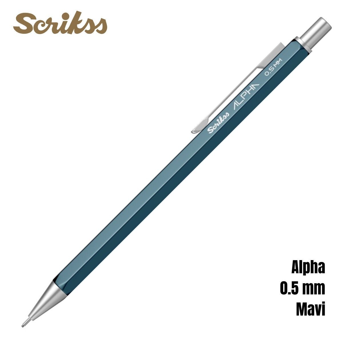 Scrikss Versatil Kalem Alpha 0.5mm Mavi
