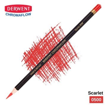 Derwent Chromaflow Kuru Boya Kalemi 0500 Scarlet