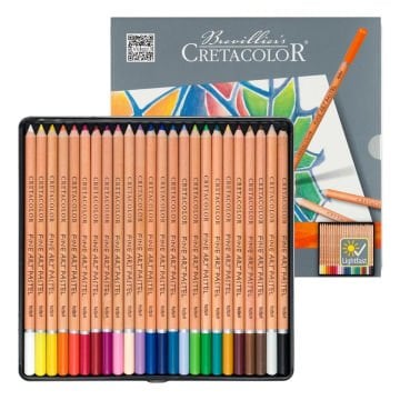 Cretacolor Fine Art Pastel Boya Kalem Seti 24 Renk Metal Kutu 47024