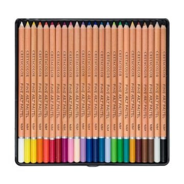 Cretacolor Fine Art Pastel Boya Kalem Seti 24 Renk Metal Kutu 47024