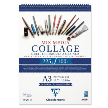 Clairefontaine Mix Media Collage Eskiz Defteri 225gr A3 20yp