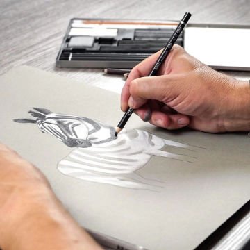 Cretacolor Black & White Drawing Set Premium Çizim Seti Metal Kutu 25 Parça 40026
