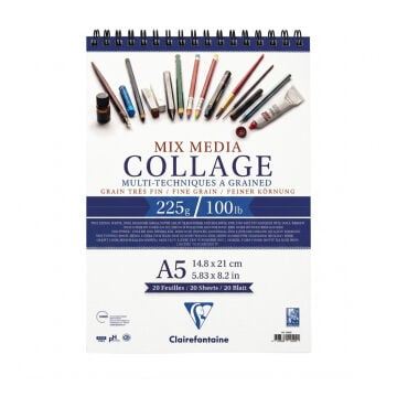 Clairefontaine Mix Media Collage Eskiz Defteri 225gr A5 20yp