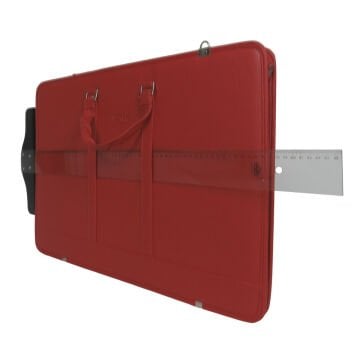 BBack Suni Deri Proje Çantası 40x55cm Kırmızı