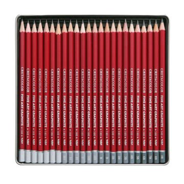 Cretacolor Cleos Fine Art Dereceli Kalem Seti 24lü Metal Kutu 16024