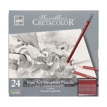 Cretacolor Cleos Fine Art Dereceli Kalem Seti 24lü Metal Kutu 16024