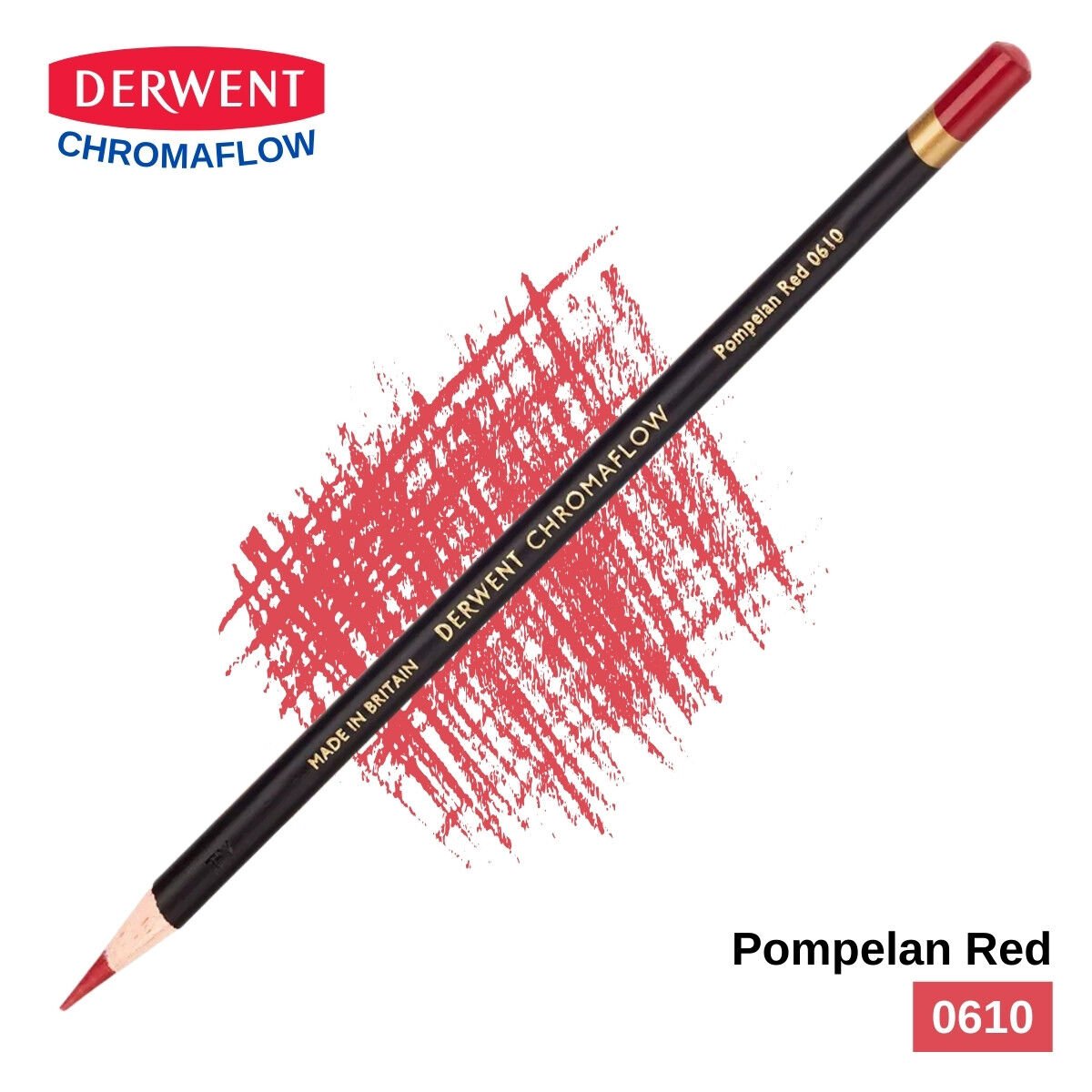 Derwent Chromaflow Kuru Boya Kalemi 0610 Pompeian Red