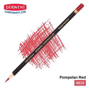 Derwent Chromaflow Kuru Boya Kalemi 0610 Pompeian Red