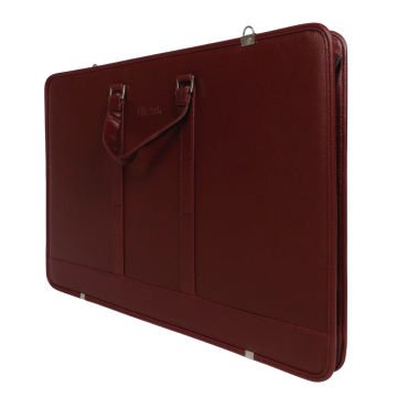 BBack Suni Deri Proje Çantası 40x55cm Bordo