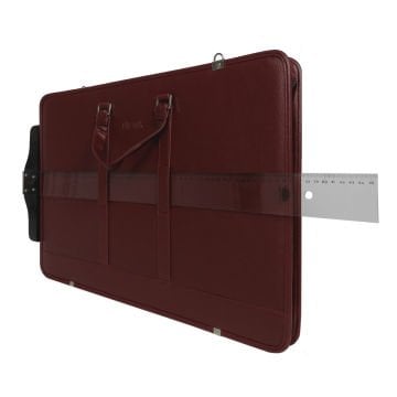 BBack Suni Deri Proje Çantası 40x55cm Bordo