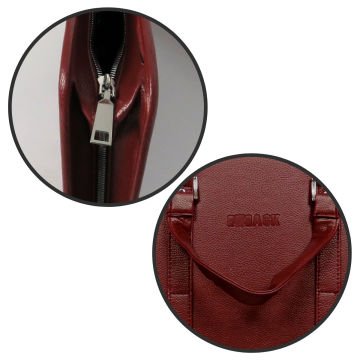 BBack Suni Deri Proje Çantası 40x55cm Bordo