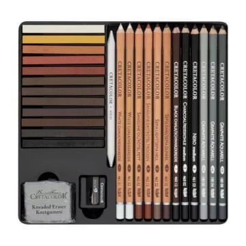 Cretacolor Creativo Drawing Set Premium Çizim Seti Metal Kutu 27 Parça 40031