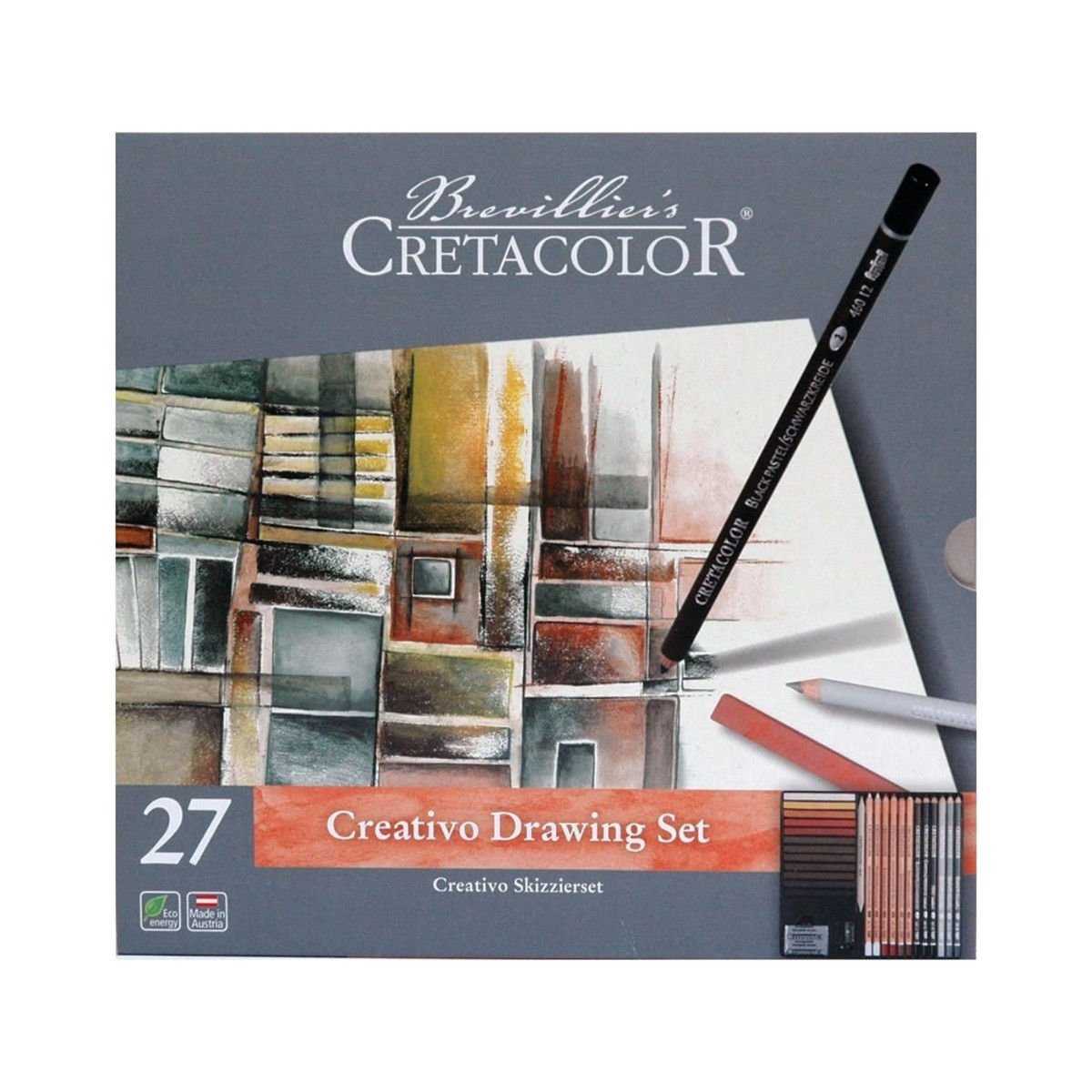 Cretacolor Creativo Drawing Set Premium Çizim Seti Metal Kutu 27