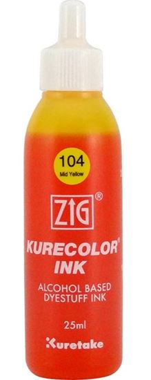 Zig Kurecolor Ink Alkol Bazlı Mürekkep 25ml 104 Mid Yellow
