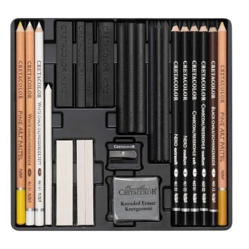Cretacolor Wolf Box Premium Çizim Seti Metal Kutu 25 Parça