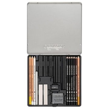 Cretacolor Wolf Box Premium Çizim Seti Metal Kutu 25 Parça