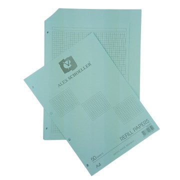 Alex Schoeller Kolej Yedek Renkli A4 Kareli 50yp ALX 872 Mavi