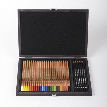 Lyra Rembrandt Polycolor ve Art Design 30 Parça Çizim Seti Ahşap Kutulu