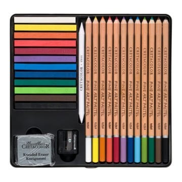 Cretacolor Pastel Basic Box Soft Pastel Başlangıç Seti Metal Kutu 27 Parça 47022