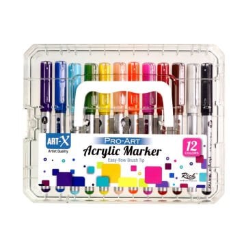 ART-X Pro Art Akrilik Marker Kalem Seti 12li