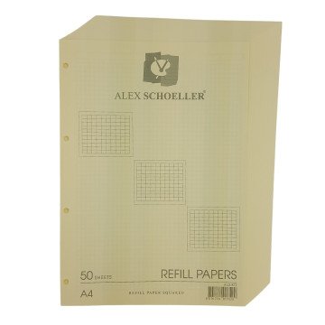 Alex Schoeller Kolej Yedek Renkli A4 Kareli 50 Sayfa ALX 872 Sarı